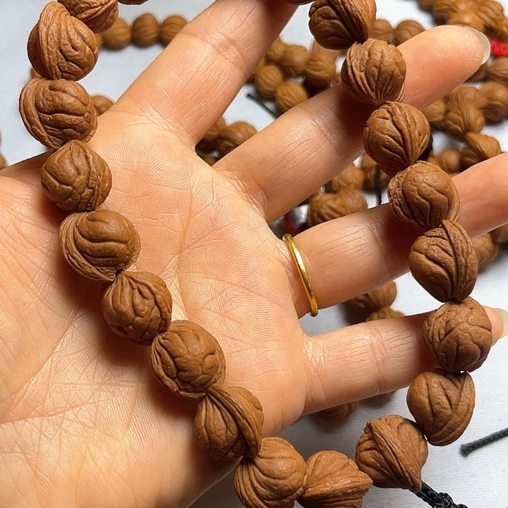 吊坠桃核阳***瑰秦岭龙纹桃核13尺寸手串无修