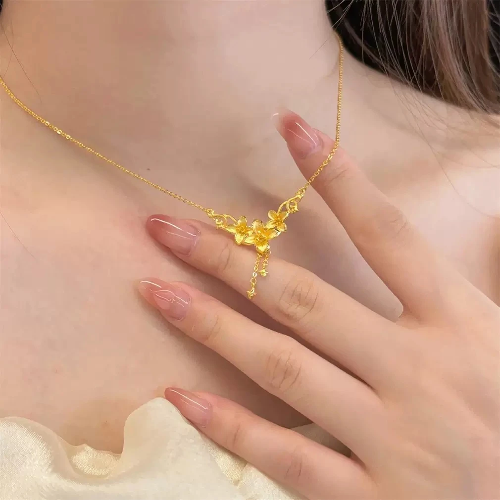 合金项链 JX 新品  丁香花朵朵开  套链  时尚  小众