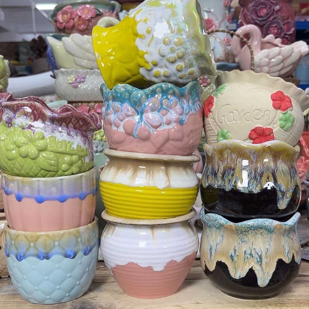 陶瓷陶瓷花盆特价上新口8-10厘米