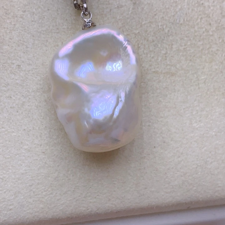 未镶嵌淡水珍珠吊坠(赠链)