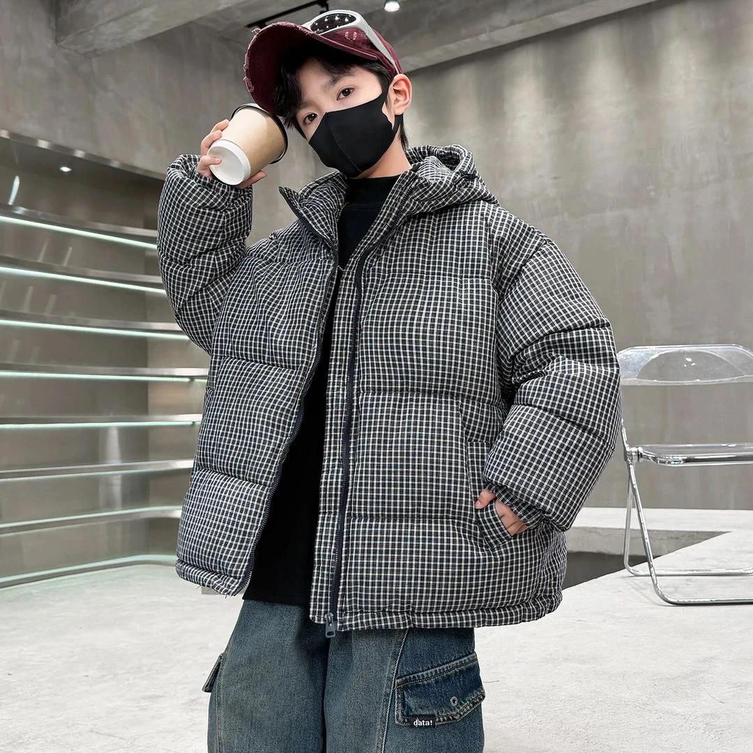 儿童装男童冬装加厚棉服2025新款中大童棉袄冬季男孩保暖棉衣外套