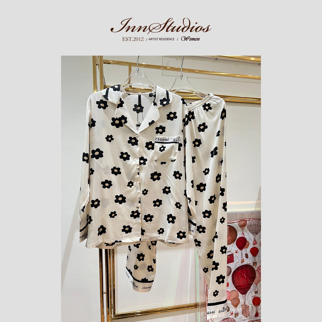 Innstudios 复古乌龙葵花睡衣套装