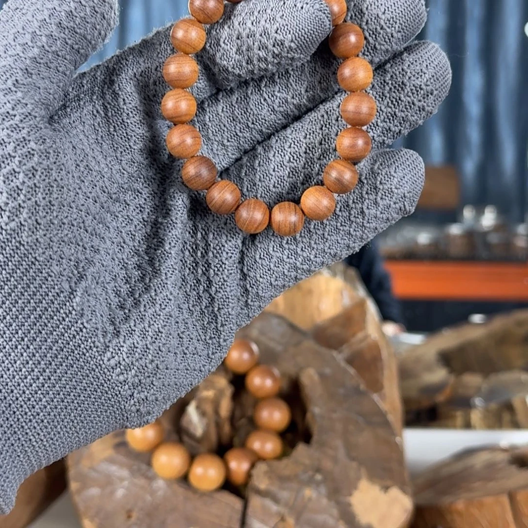 手串/手链檀香木王系列十二号料“百年彩绘”1.0横黑奶凉醇甜