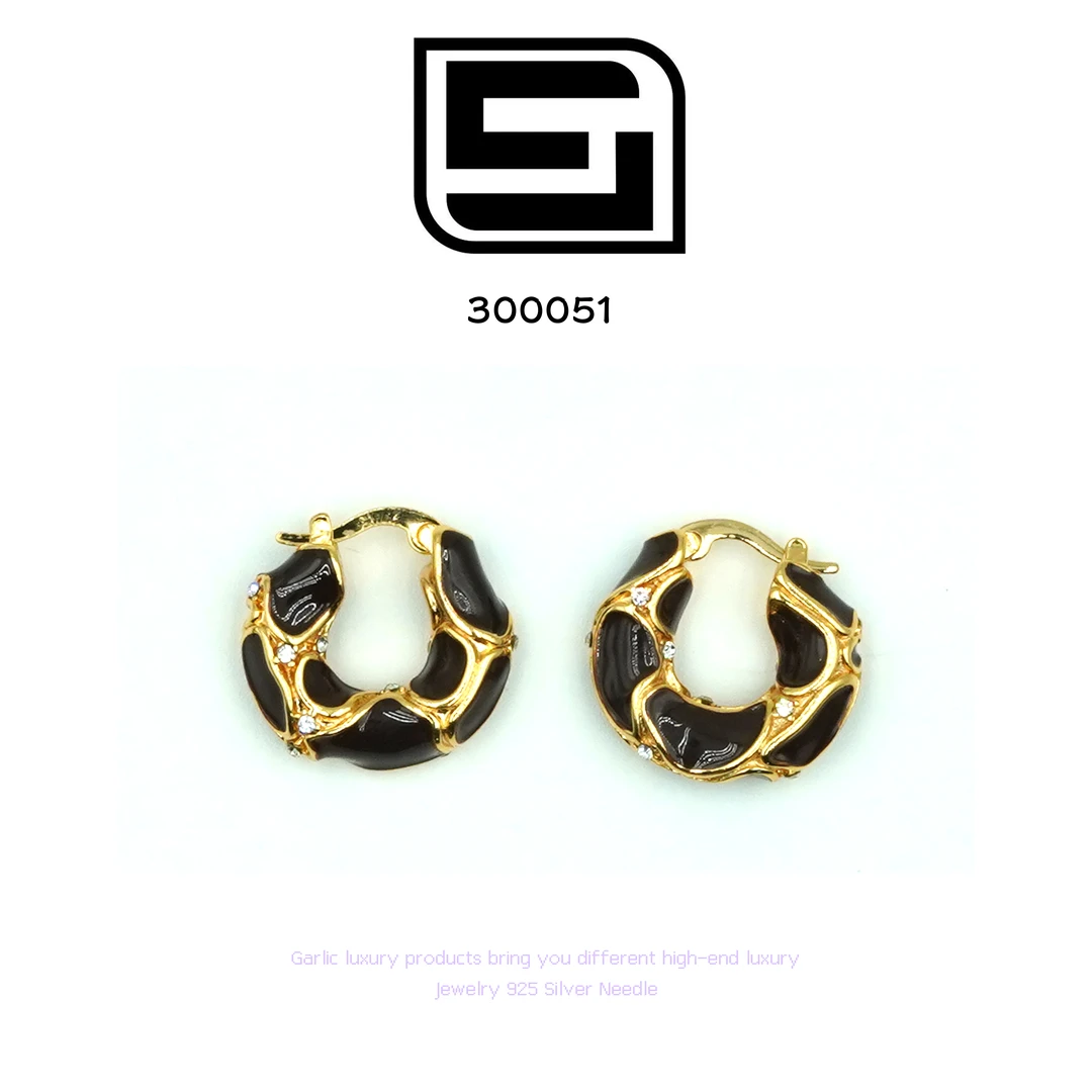 铜合金耳饰 镀K金  设计师款耳饰~300051