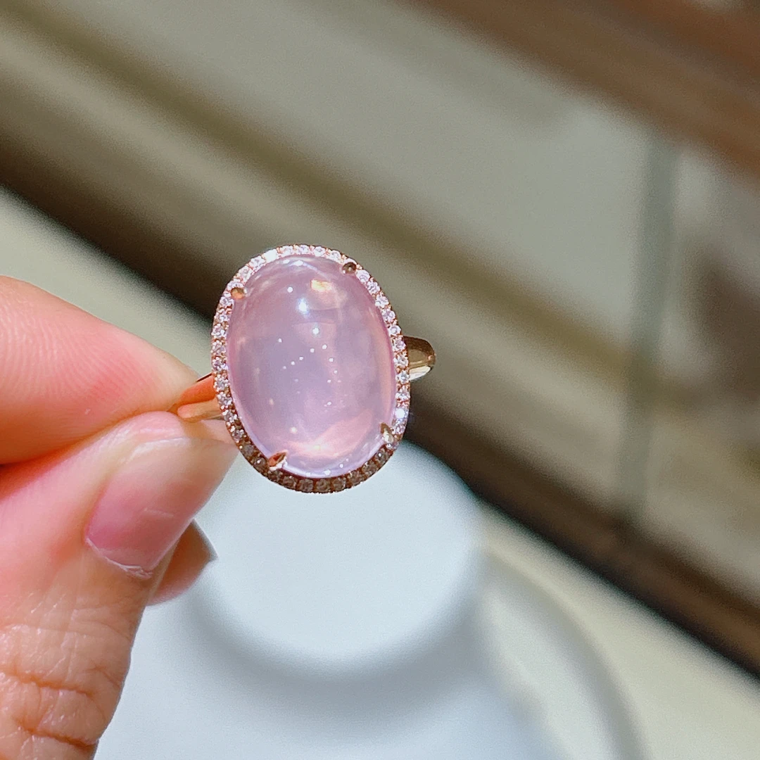 10.5ct 18k玫瑰金芙蓉石戒指 3500