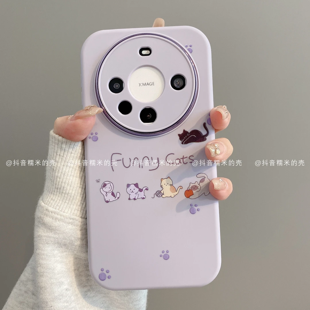 小胖妹适用华为mate70pro/60/50/40/30苹果17promax潮猫咪手机壳