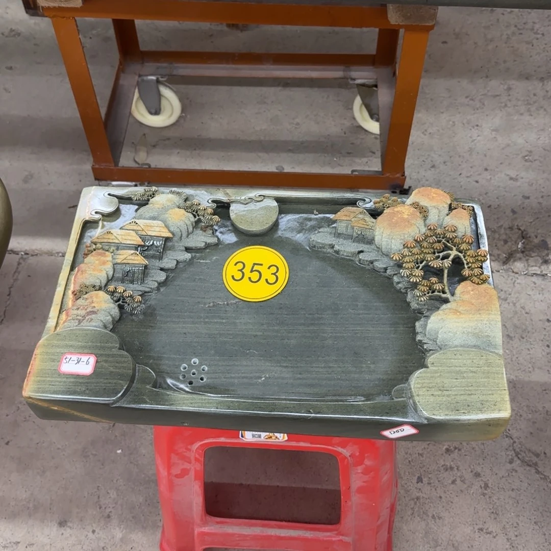 小***宇353号绿端砚石茶盘尺寸51×31×6