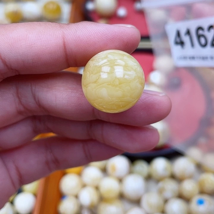 蜜蜡未镶嵌珠宝奇石一颗粉19.8