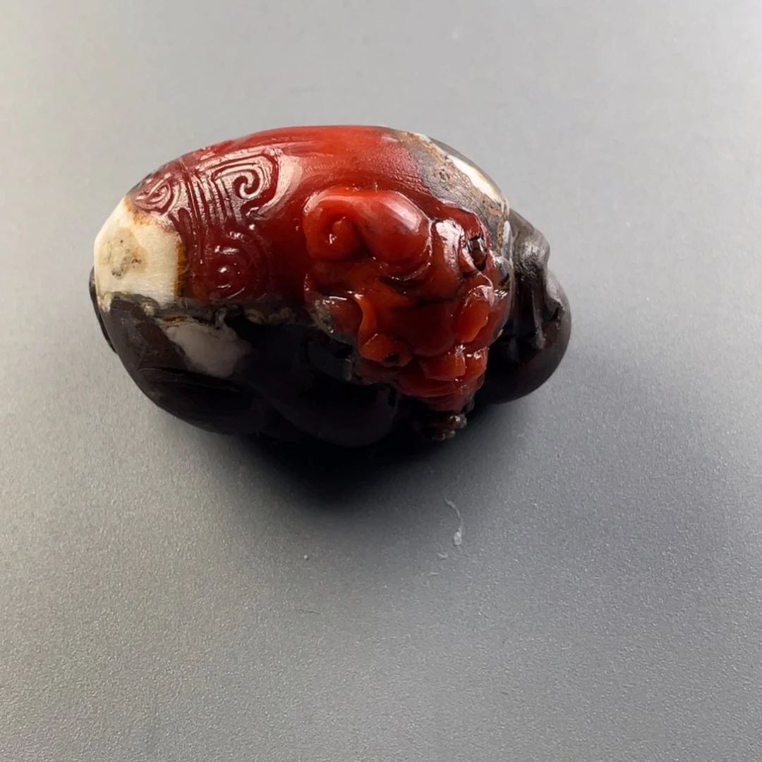 南红玛瑙保山天然原矿啊东寨老南红貔貅挂件未镶嵌北*星