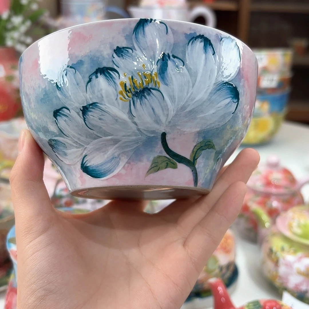 景德镇手绘高温釉下彩陶瓷茶具