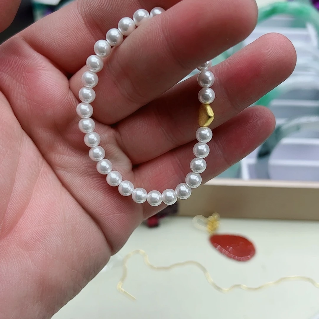 淡水珍珠手绳银S925镶嵌