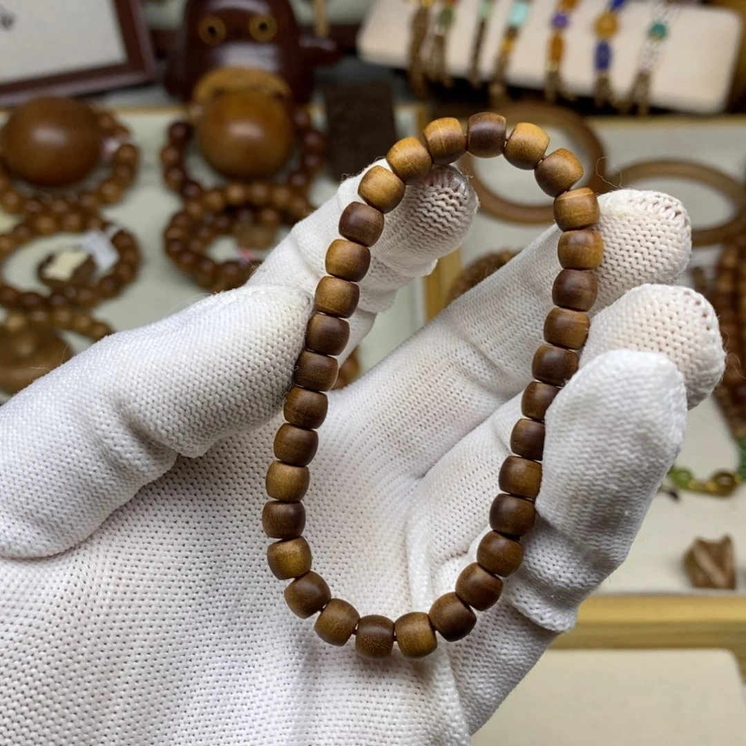 檀香木手串/手链印度迈索尔老山檀5.5*6精工直切