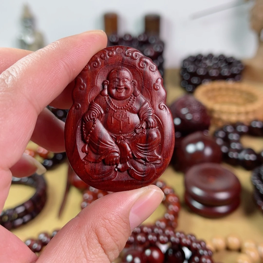 M***0小叶紫檀吊坠弥勒笑佛吊坠