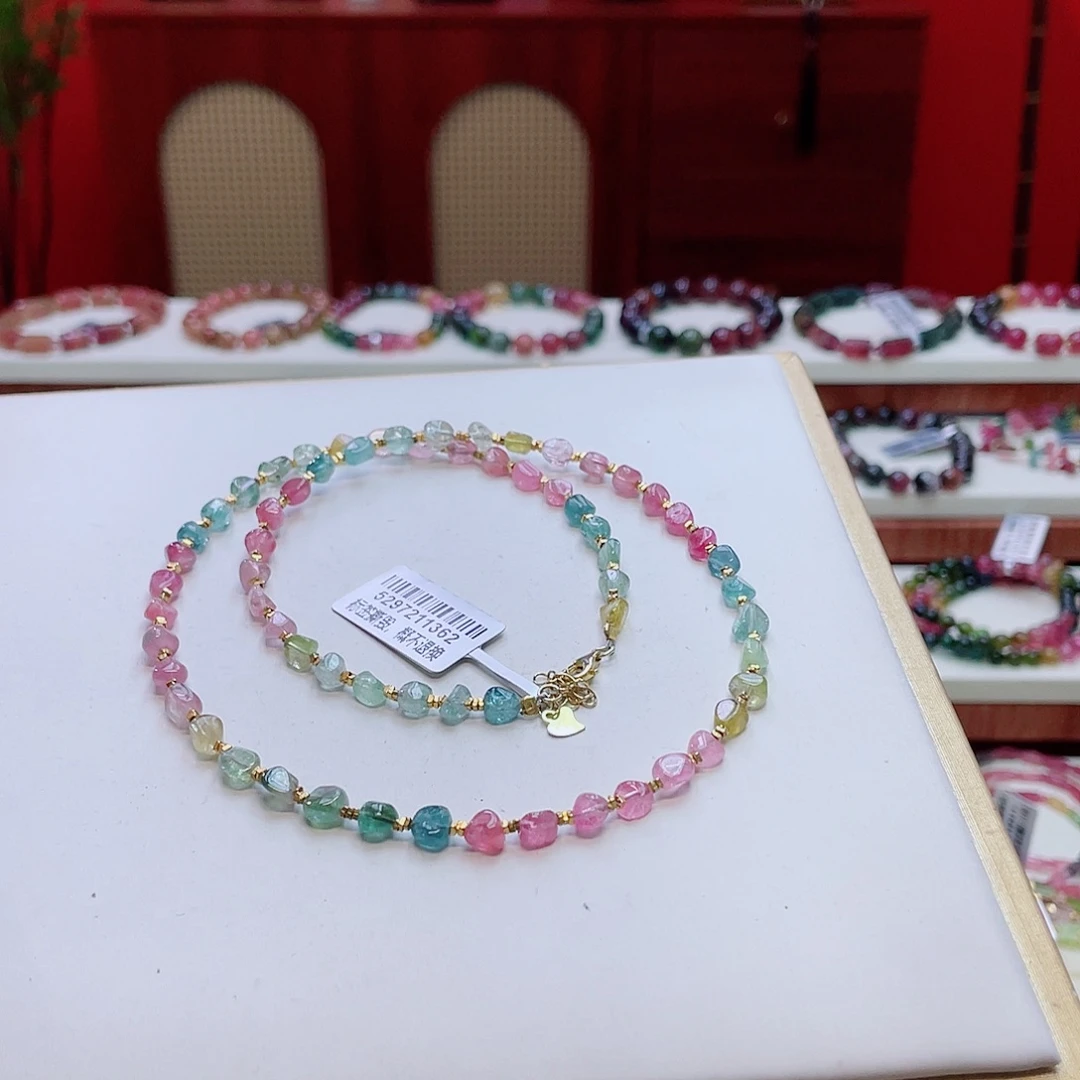 手链碧玺未镶嵌多样性发其一