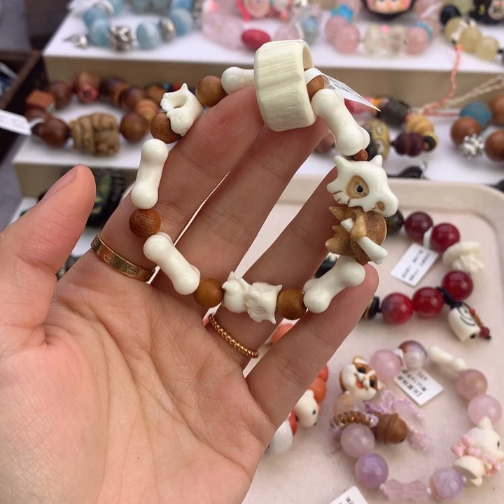 非金属亚古兽根付手串