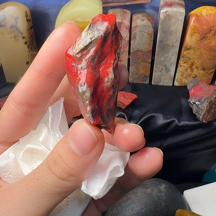 银***狐昌化石昌化鸡血石