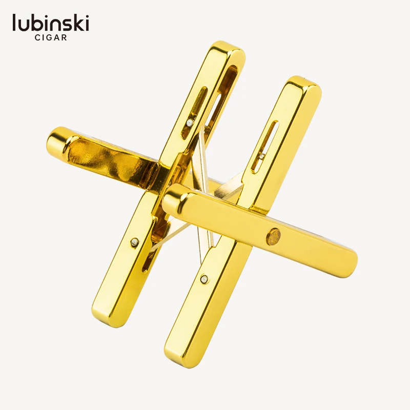 鲁宾斯基雪茄支架锌合金折叠式便携雪茄烟托LUBINSKI雪茄托礼盒装
