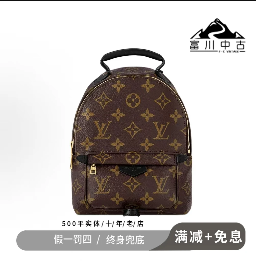 99新 LouisVuitton/路易威登 Lv 老花双肩包mini 新款拉链