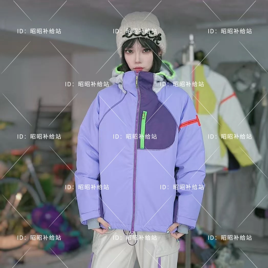 Sports Outdoor-26156冬季登山保暖宽松加厚撞色棉服外套上衣