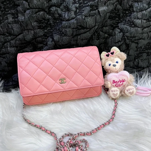 95新 Chanel/香奈儿 香奈儿发财woc樱花粉