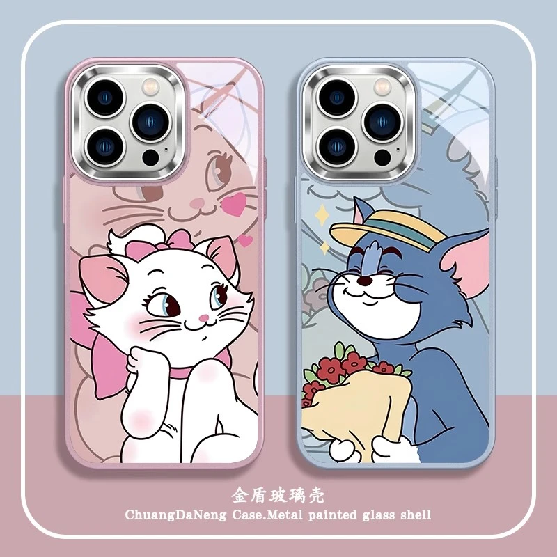 汤姆玛丽猫适用苹果16手机壳iphone13路西法15/14情侣12p镂空11套