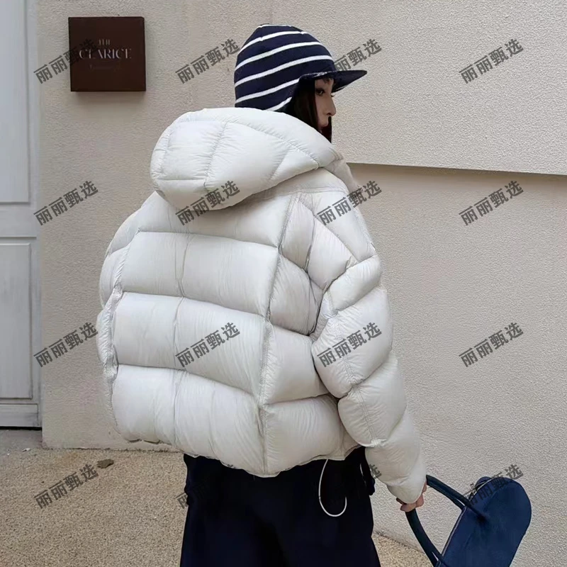 2025冬新款90%白鸭绒时尚云朵泡芙羽绒服女短款显瘦加厚保暖