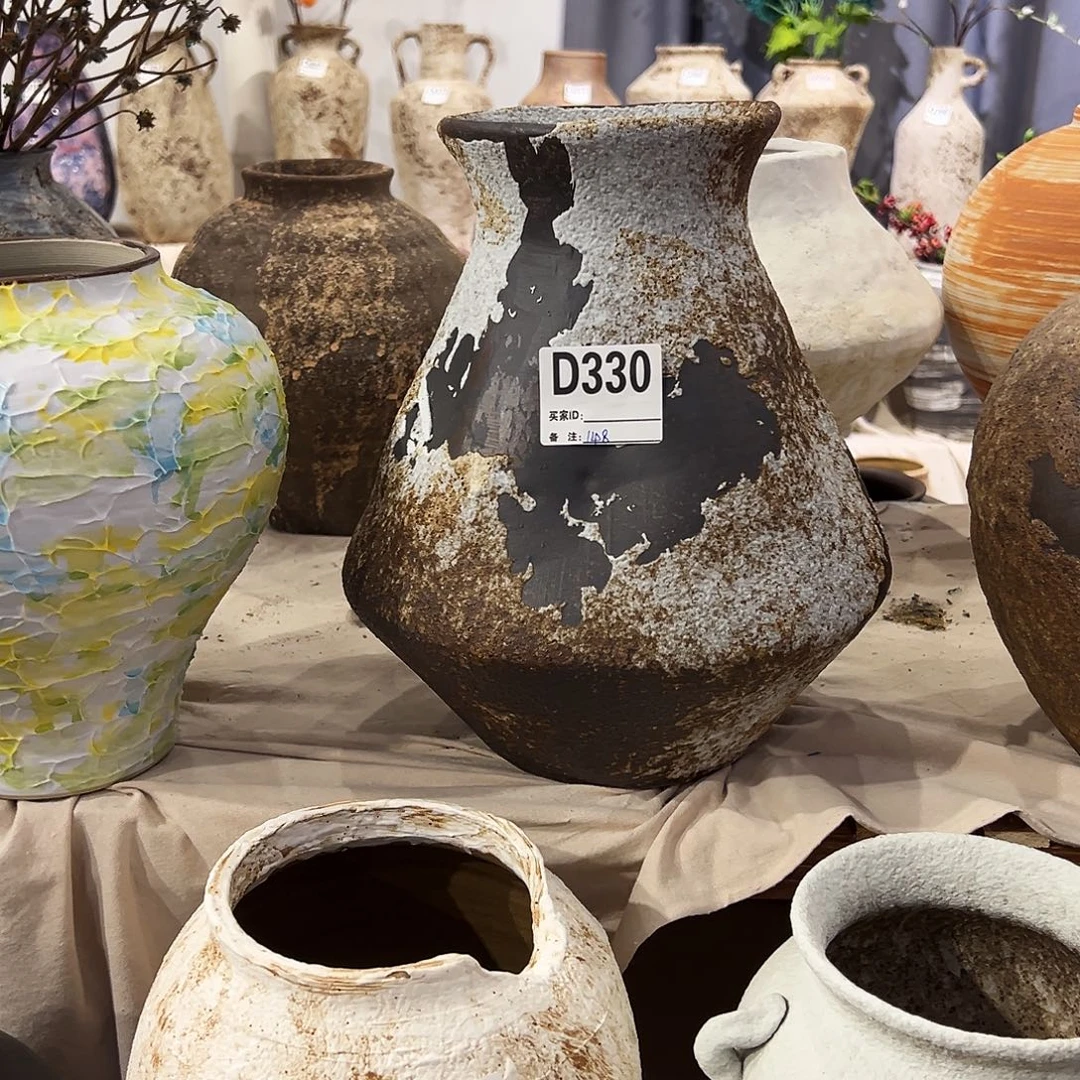 瓶D330高30口10陶瓷花瓶无孔