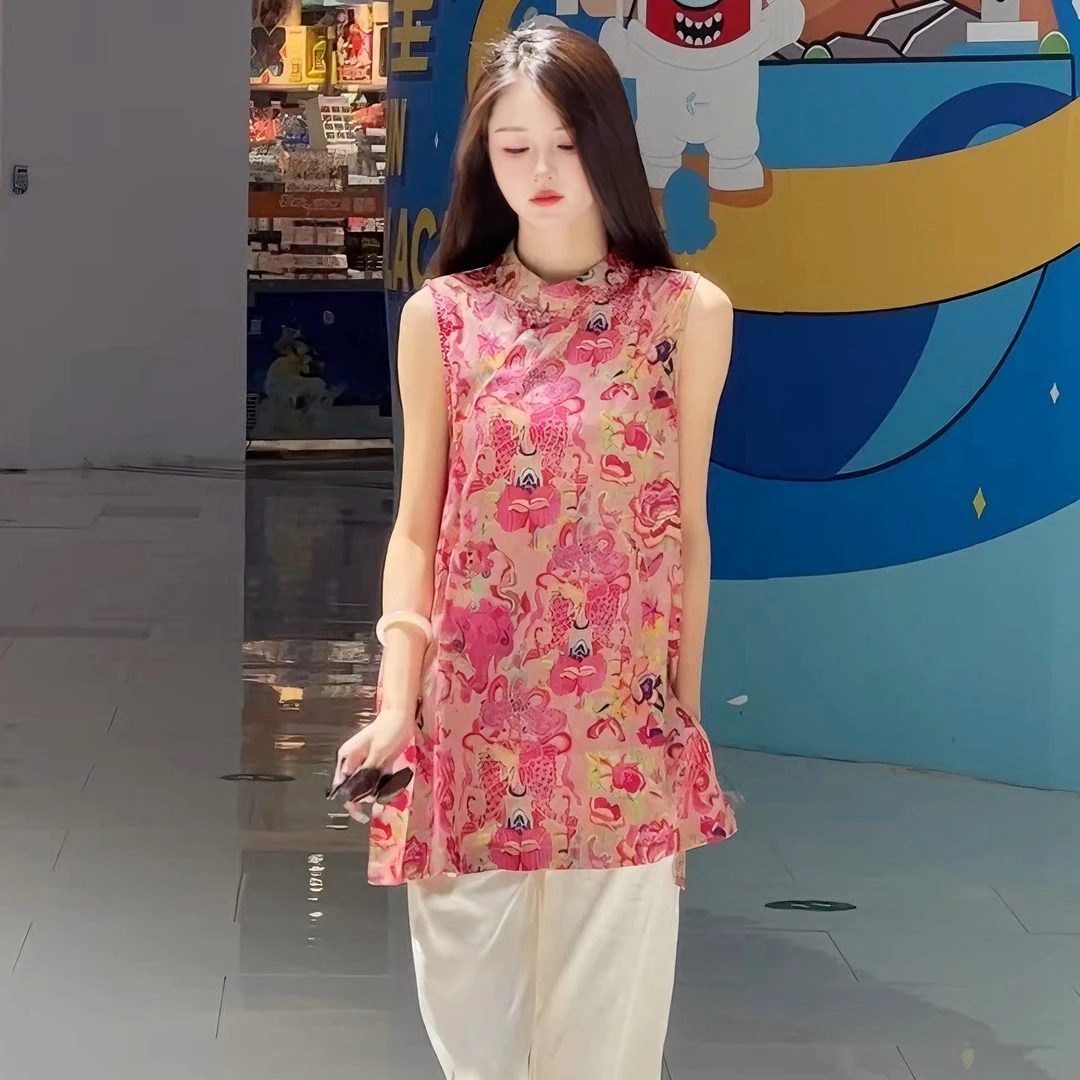【缎面中长衫】新中式缎面中长衫宽松两款舒适女装