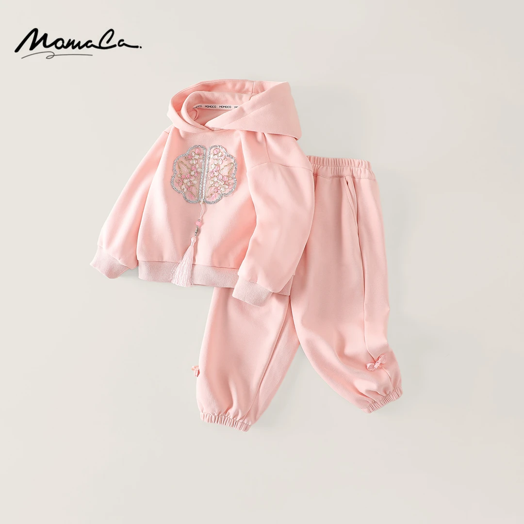 MOMOCO女童春秋款洋气时尚新中式开衫两件套77730580006