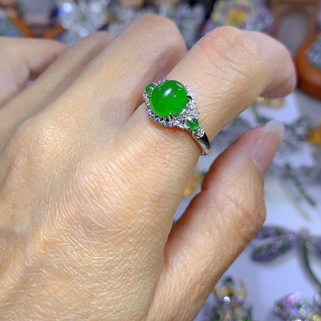 翡翠颈饰银S925镶嵌款**꧁天然翡翠