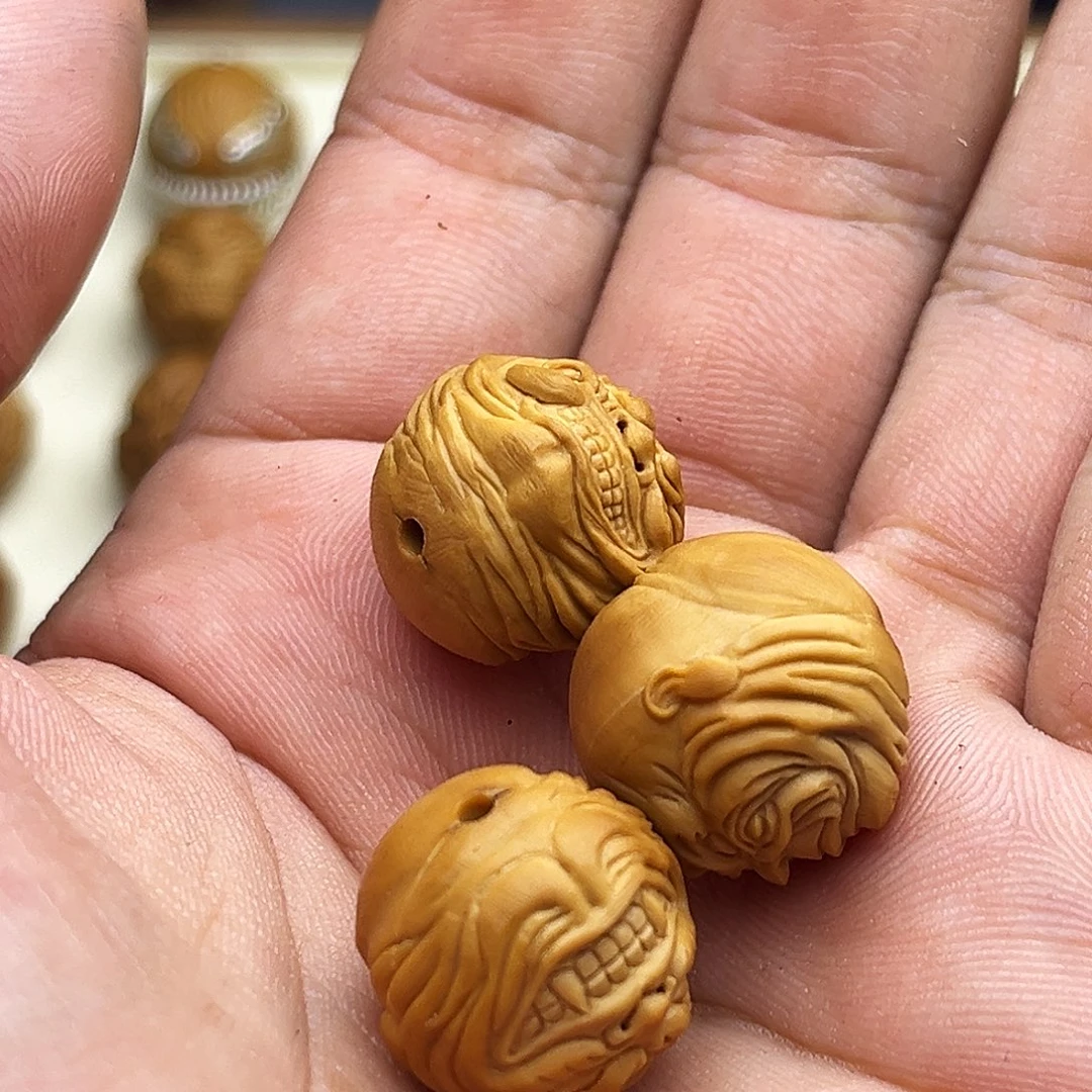 乐***사吊坠猴头核桃精修恶僧3颗