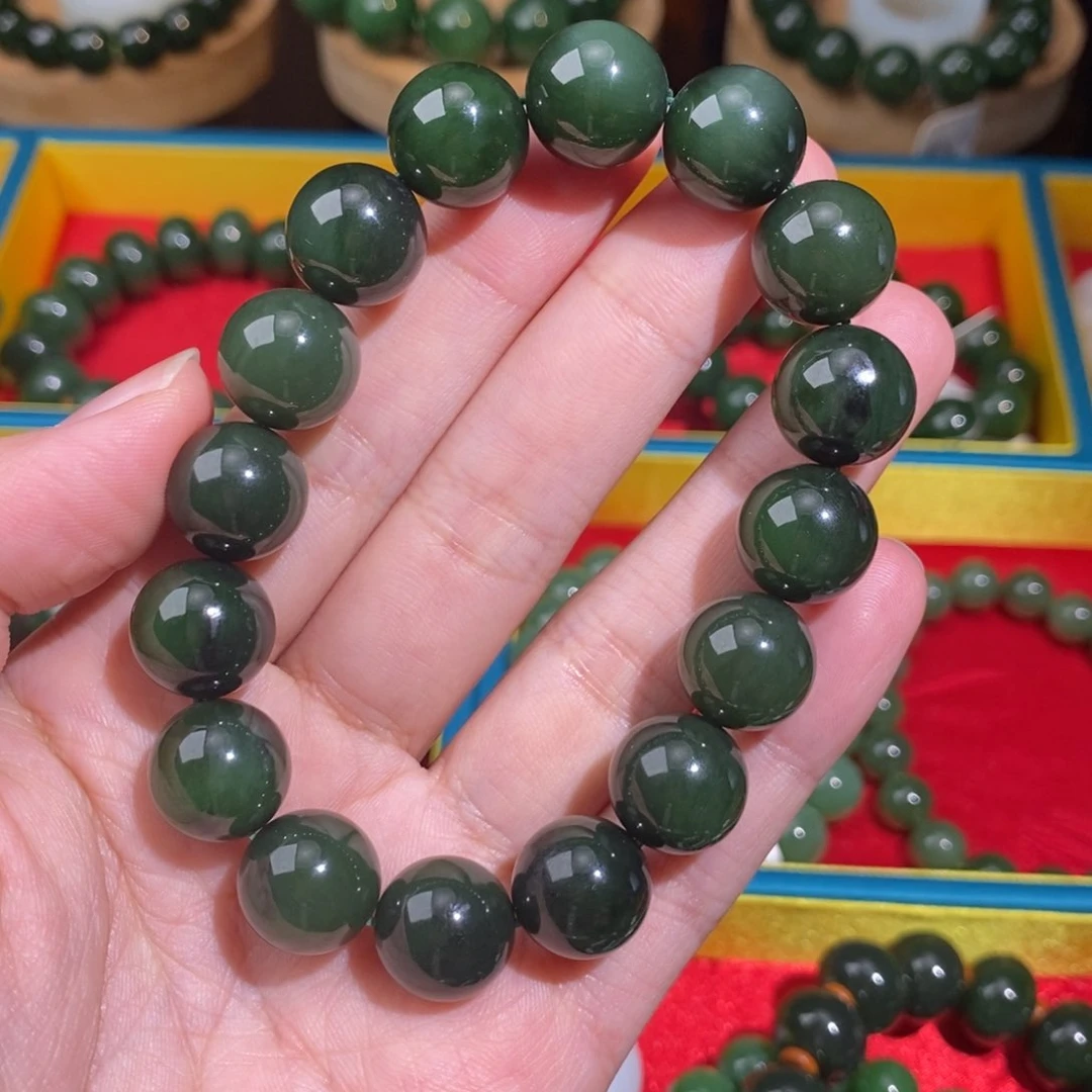 和田玉（碧玉）手链未镶嵌使*刷
