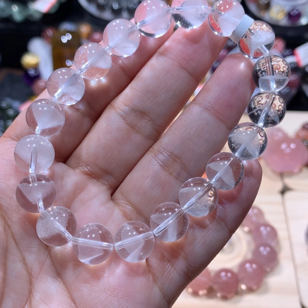 未镶嵌水晶手链白幽灵金字塔10.6mm