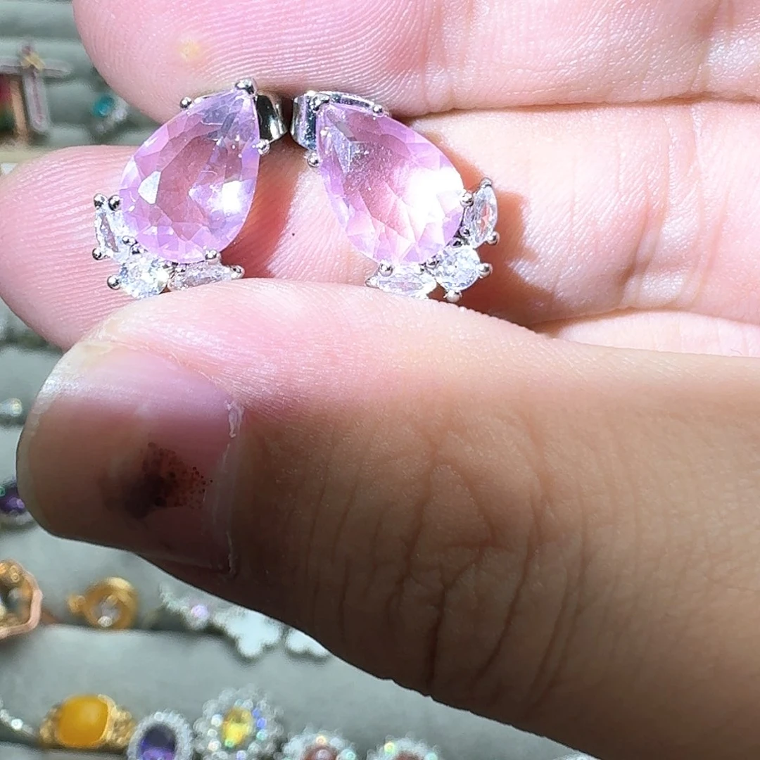 托帕石戒指银S925镶嵌