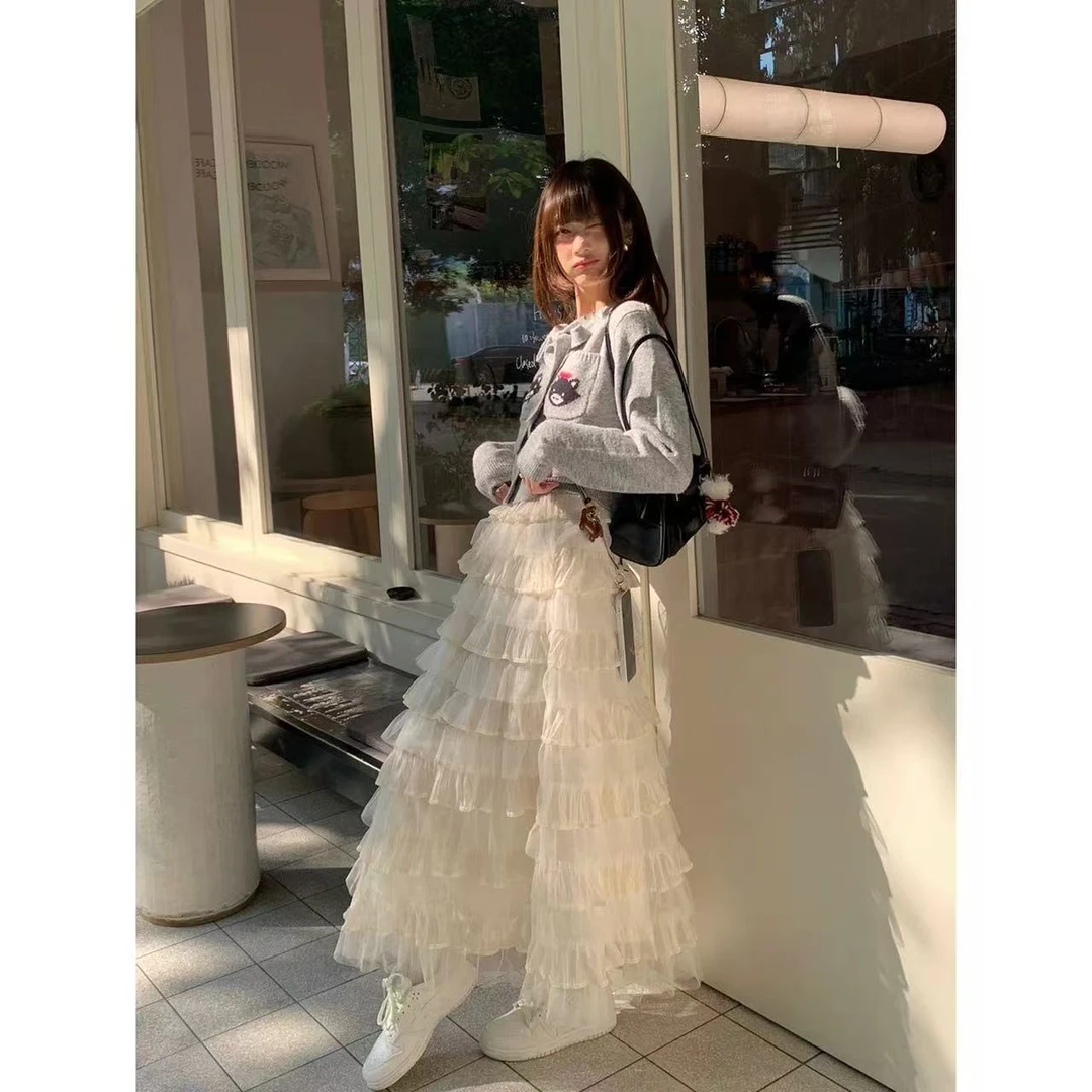 徐秋阳  奶油千层 百搭时尚休闲设计感显瘦显白裙子12186