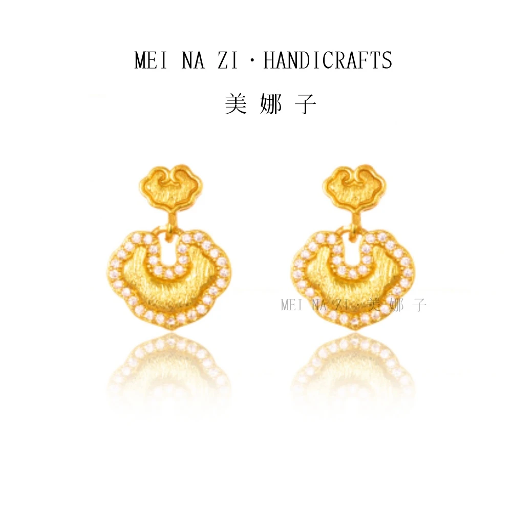 耳饰 如意祥云耳环轻奢时尚百搭复古简约水贝