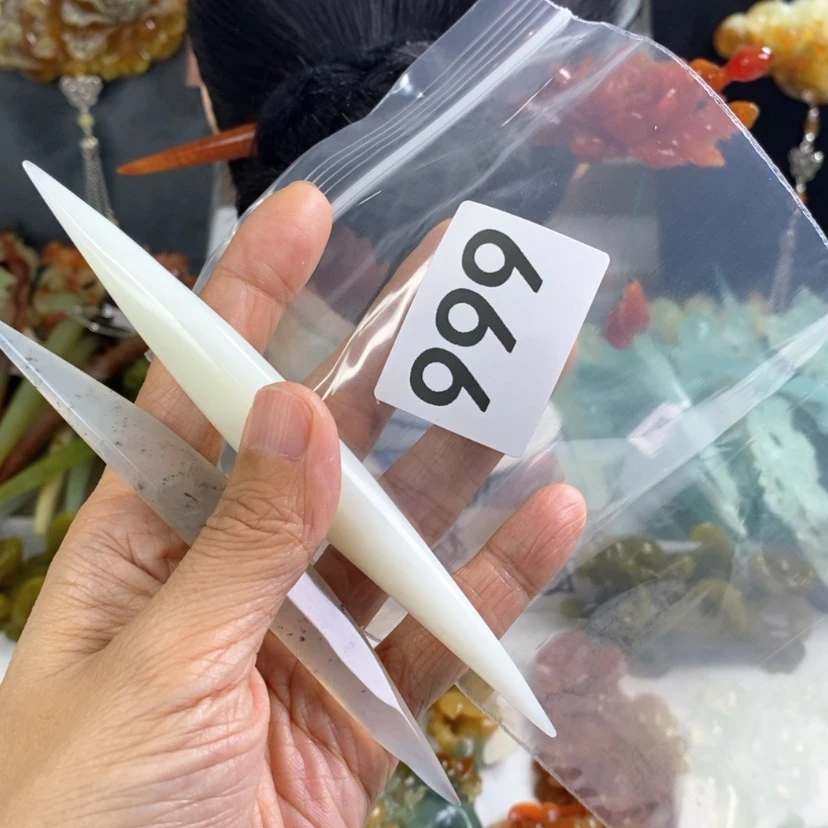 【闪购商品】岫玉发饰未镶嵌墨*