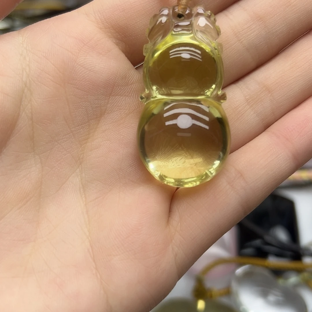 未镶嵌水晶颈饰黄水晶葫芦
