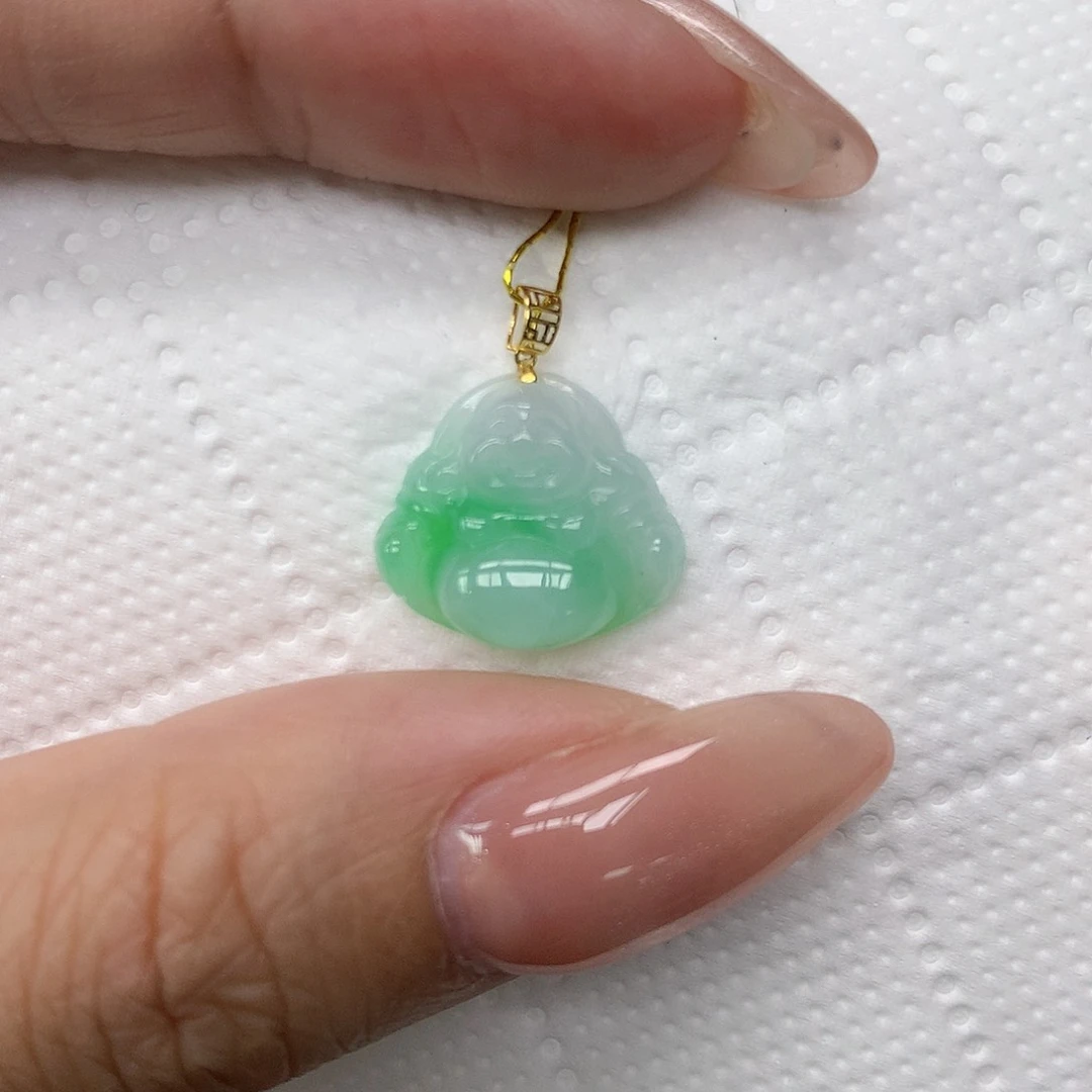 颈饰18K金镶嵌翡翠