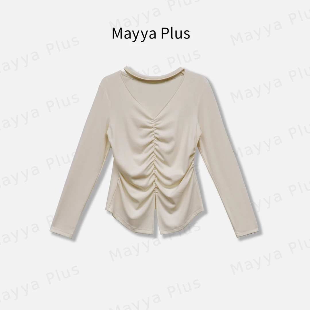 【织岚】Mayya Plus麦芽定制轻奢气质显瘦百搭款针织上衣32518680