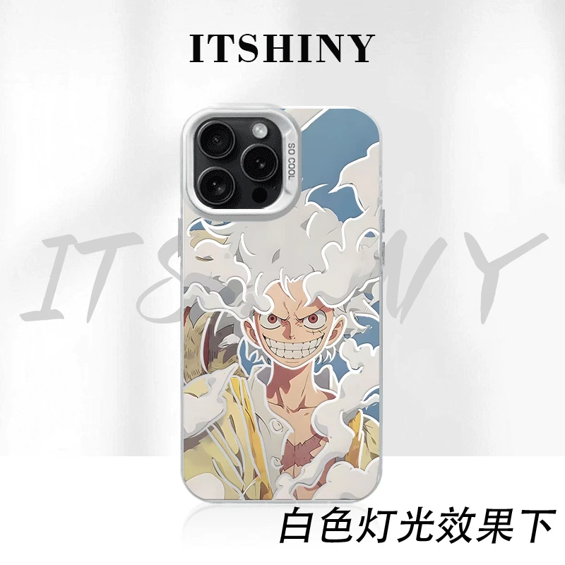 五档路飞手机壳彩银适用于苹果华为荣耀小米VIVOPPO一加9