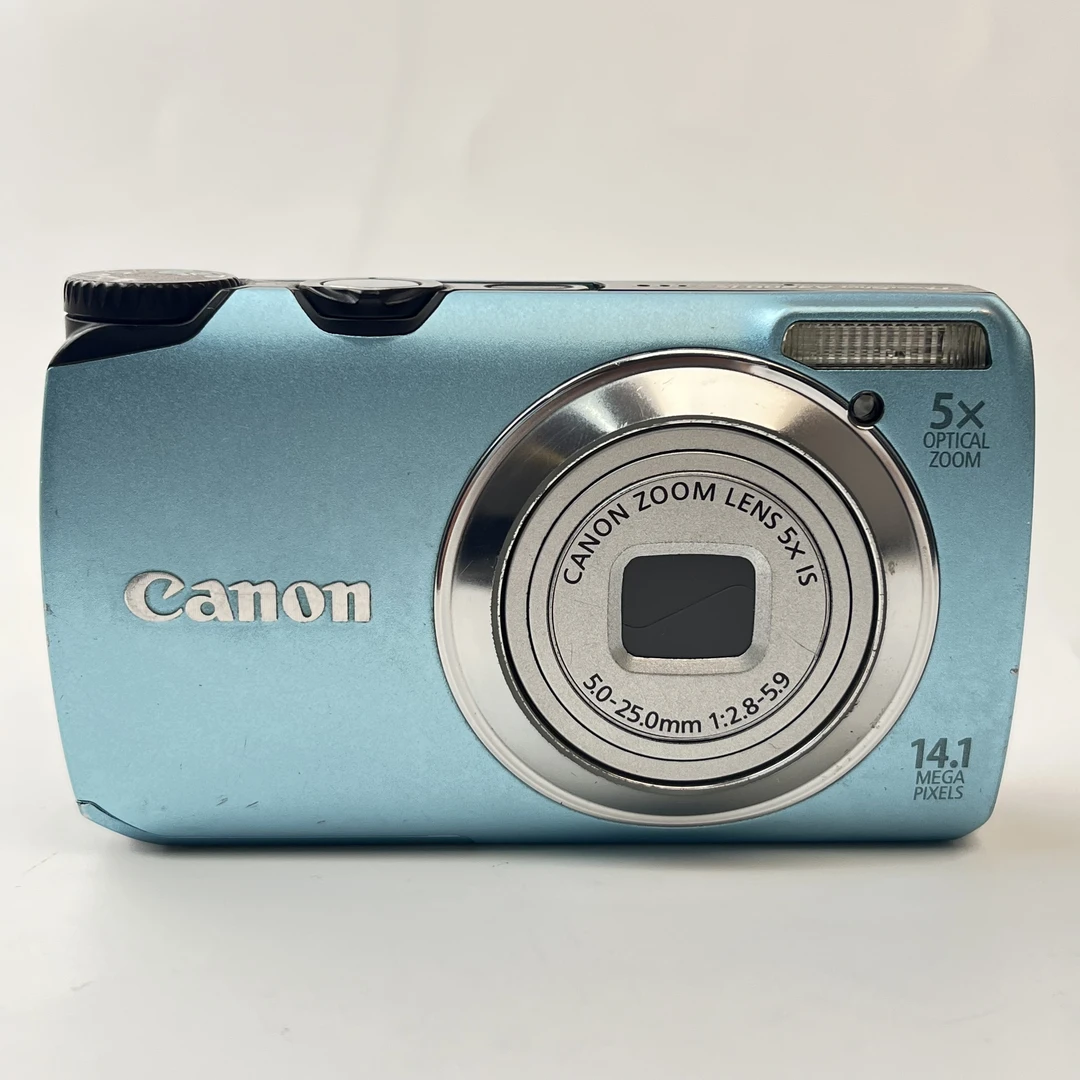 95新 Canon/佳能 a3200蓝色1410w像素5倍光学变焦复古ccd相机