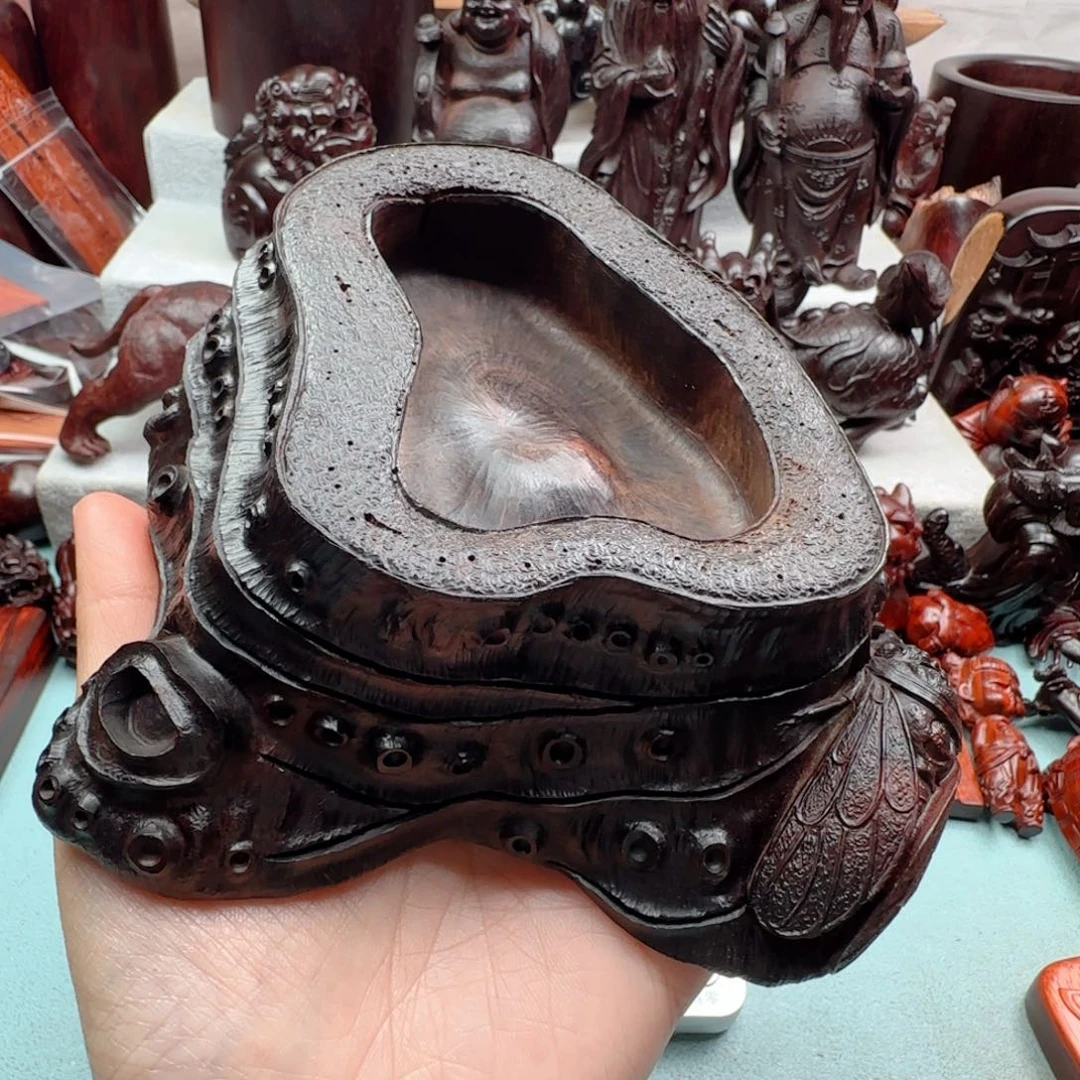 小叶紫檀把件穷*砚台