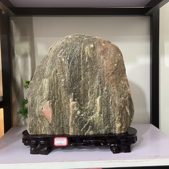 老***中石材靠山石平安石摆件