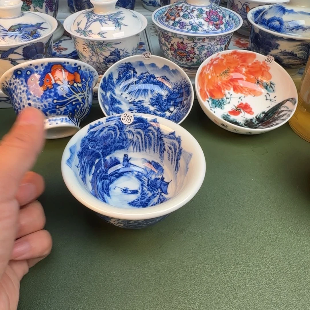 陶纯手工纯手绘茶具316