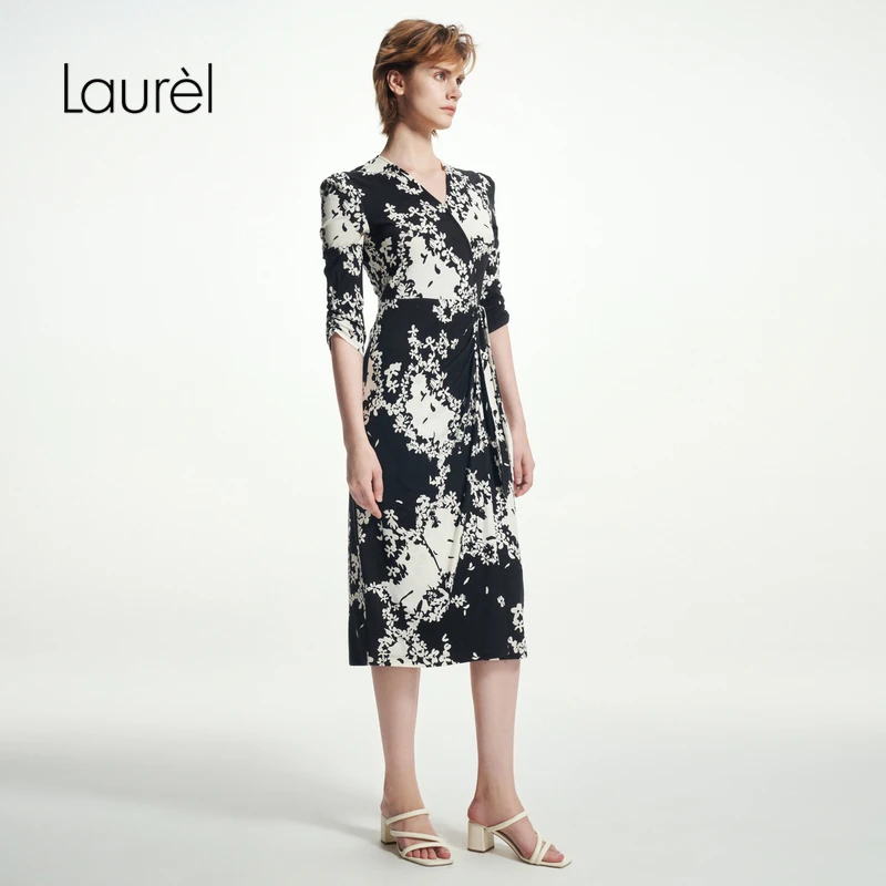 【晨粉专享价】Laurel【莱赛尔】印花连衣裙女LWD343Y12500