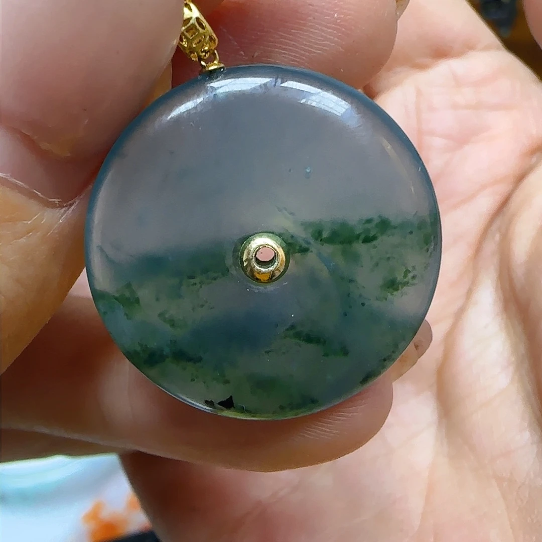 翡翠颈饰18K金镶嵌翡翠350