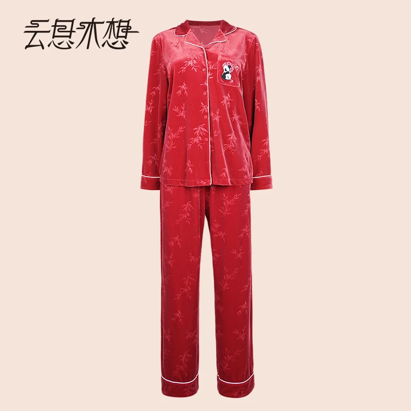 Ysimo-X云思木想 花旦熊猫 秋季新款长袖时尚家居服睡衣套装13841