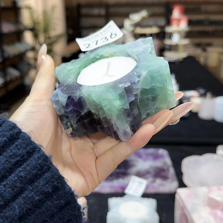 绿水晶雪花香薰2736