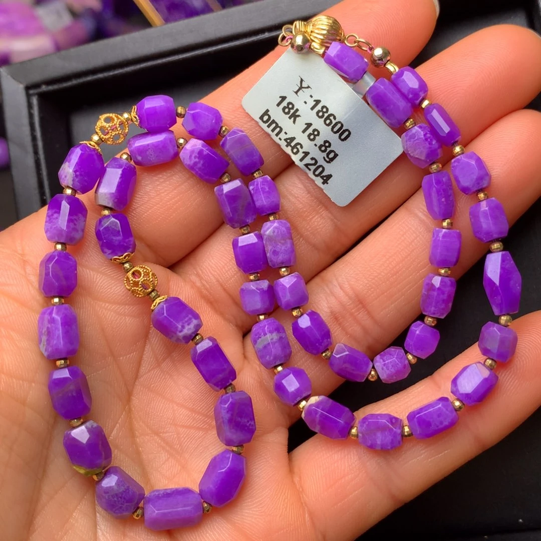 苏纪石（舒俱来）18K金镶嵌项链